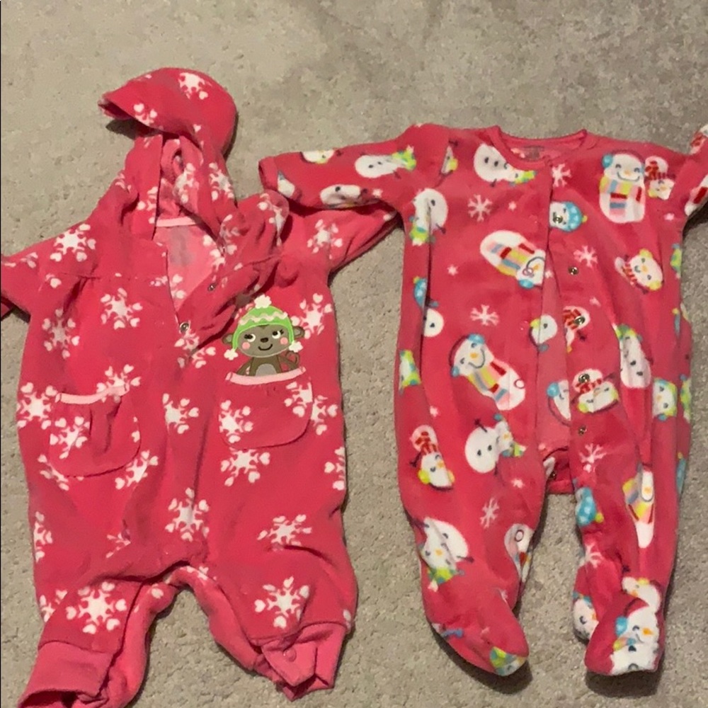 Baby Girl Winter PJ Bundle